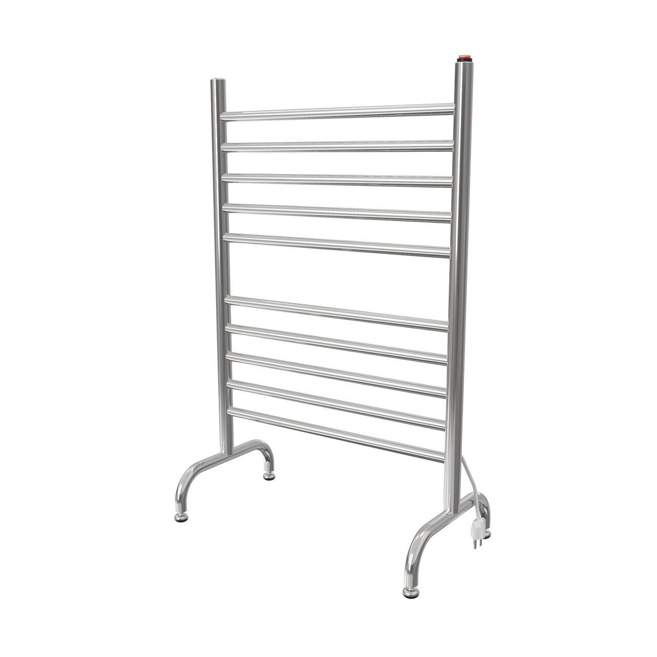 Amba Products 38" Stainless Steel Polished 10 Cylindrical Bars Freestanding Towel Warmer